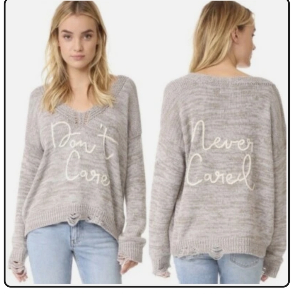 Wildfox "Don't Care" Sweater